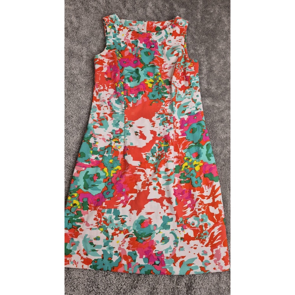 ALYX Women's Floral Multicolor Sleeveless Sheath Dress Size 10 Colorful Bright